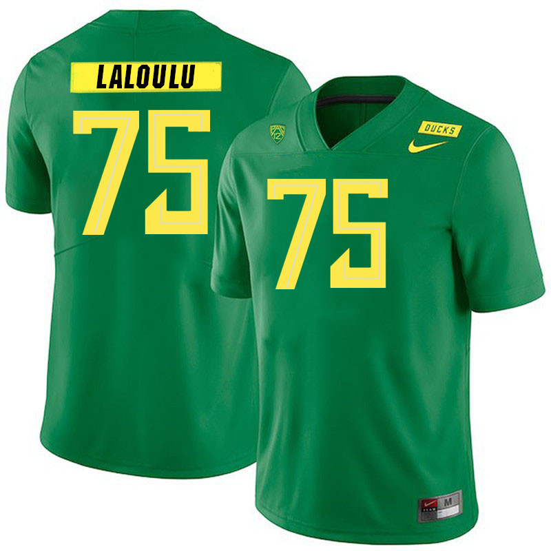 Men #75 Faaope Laloulu Oregon Ducks College Football Jerseys Stitched Sale-Green